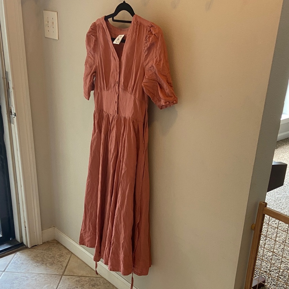 Son de Flor Long Sleeve Dress in Dusty Rose